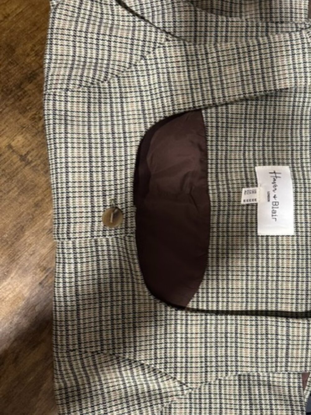 Haver & Blair London Houndstooth vest with brown lining